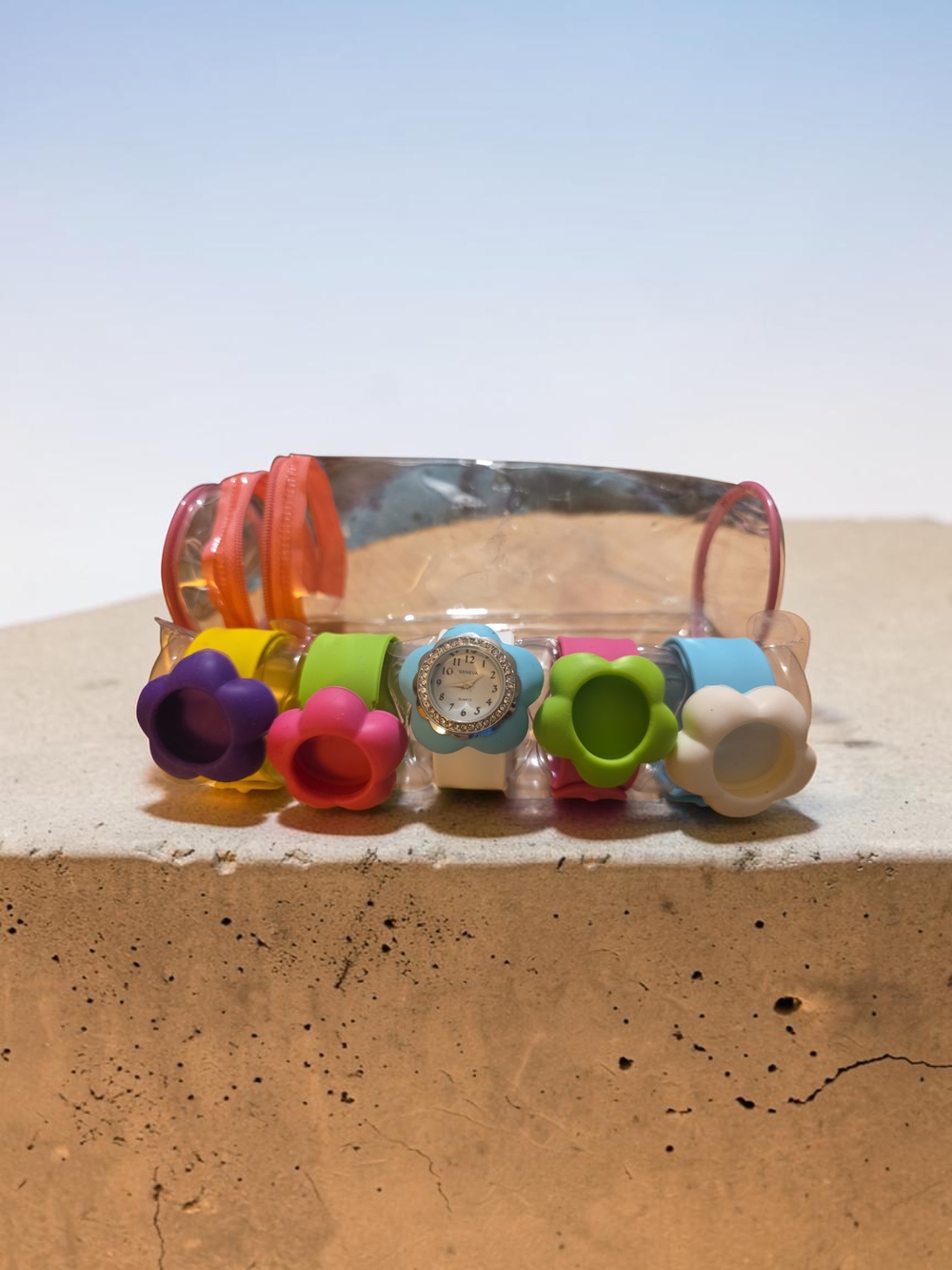 Kids Flower Silicone Watch - Multicolor
